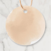 素朴な秋の花とカボチャのブライダルシャワーお礼 フェイバータグ (裏面)