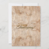 素朴な秋の花のリース ハッピーサンクスギビング シーズンカード (裏面)