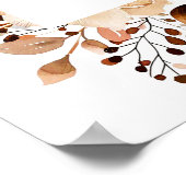 素朴な秋の花の聖餐歓迎看板 ポスター (角)