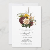 素朴な秋の花嫁の友人たちとのランチ会 招待状 (正面)