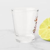 素朴な秋の花模様のカボチャ ショットグラス (左)