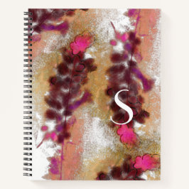 素朴な秋の花絵画の模様 ノートブック