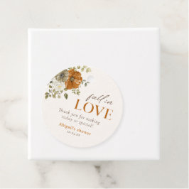 素朴な秋の花 ブライダルシャワーのお礼 フェイバータグ