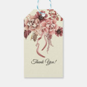 *素朴な秋の花 水彩クリーム背景 ギフトタグ (裏面)