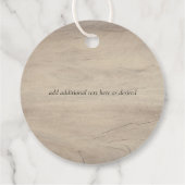 素朴な秋の落ち葉とパンプキンとイチジクと花のウェディング フェイバータグ (裏面)