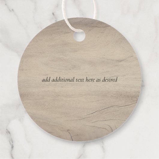 素朴な秋の落ち葉とパンプキンとイチジクと花のウェディング フェイバータグ (裏面)