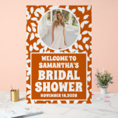 素朴な秋の落ち葉の写真 ブライダルシャワーのウェルカムサイン アクリルサイン (ウェディング)