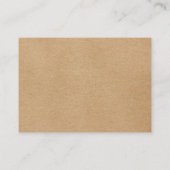 素朴な秋の落ち葉の花の結婚式のお礼 プレイスカード (裏面)