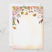 素朴な秋の落ち葉の誕生日パーティー招待状 招待状 (裏面)