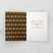 素朴な秋の落ち葉 ブライダルシャワー サンキューカード (内部)