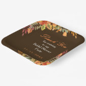 素朴な秋の落ち葉 ブライダルシャワー ペーパープレート (傾斜あり)