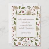 素朴な秋の落ち葉 感謝の気持ちを込めた感謝祭 シーズンカード (正面)