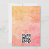 素朴な秋の落ち葉QRコード Save the Date セーブザデート (裏面)