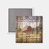 素朴な秋の西の田舎の赤い結婚納屋 マグネット (正面/裏面)