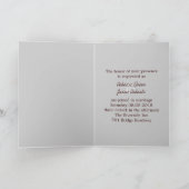 素朴な秋の西の田舎の赤い結婚納屋 招待状 (内部)