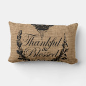 素朴な秋の西の田舎の黄土は感謝する ランバークッション (裏面)