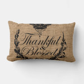 素朴な秋の西の田舎の黄土は感謝する ランバークッション (正面)