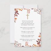 素朴な秋の追悼 弔いの祈り写真カード (裏面)