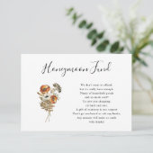 素朴な秋の野生の花の新婚旅行資金カード 招待状 (スタンド正面)