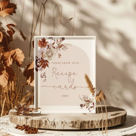 素朴な秋の雰囲気のレシピカードをここに置いてくださいのポスター ポスター