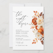 素朴な秋フローラリハーサル夕食 招待状 (正面)