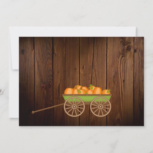 素朴な秋少しカボチャベビーシャワーの招待状 招待状 (裏面)