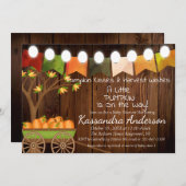 素朴な秋少しカボチャベビーシャワーの招待状 招待状 (正面/裏面)