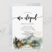 素朴な秋山林の私たちは駆け落ちした招待 招待状 (正面/裏面)