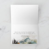 素朴な秋山林結婚のサンキューカード カード (内部)