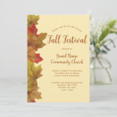 素朴な秋祭りの紅葉 招待状 (スタンド正面)