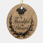 素朴な秋秋の感謝感謝賛美 セラミックオーナメント (左)