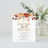 素朴な秋花引っ越し祝いパーティーパーティの招待状 (スタンド正面)