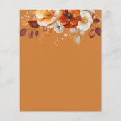 素朴な秋花引っ越し祝いパーティーパーティの招待状 (裏面)