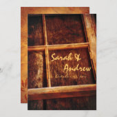 素朴な窓枠の結婚式招待状 招待状 (正面/裏面)