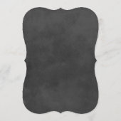 素朴な筆記体のブラックチョークボード結婚式ディナー メニュー (裏面)