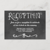 素朴な筆記体ウェディングブラックボード エンクロージャーカード (正面)