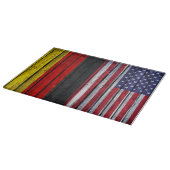 素朴な米国旗およびドイツの旗 カッティングボード (角)