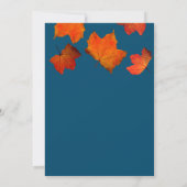 素朴な紅葉によって燃やされるオレンジオーシャンブルーの結婚式 招待状 (裏面)