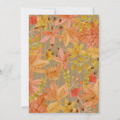 素朴な紅葉のベビー/ベビーシャワーは振りかけます 招待状 (裏面)