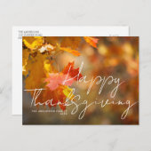 素朴な紅葉幸せな感謝祭 ポストカード (正面/裏面)
