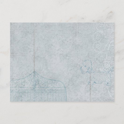 素朴な納屋のデイジー国の結婚式の日付を保存 案内ポストカード (裏面)