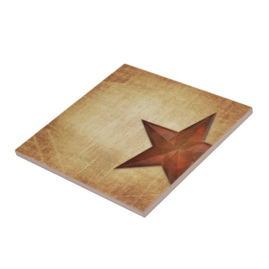 素朴な納屋の星 タイル (側面)