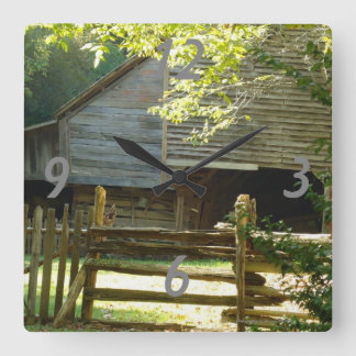 素朴な納屋の時計 スクエア壁時計