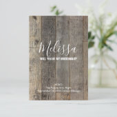 素朴な納屋の木が私の花嫁になる 招待状 (スタンド正面)