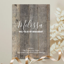 素朴な納屋の木が私の花嫁になる 招待状