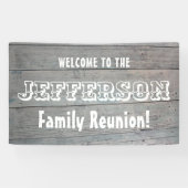 素朴な納屋の木と家族の懇親会歓迎 横断幕 (横)