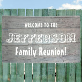 素朴な納屋の木と家族の懇親会歓迎 横断幕