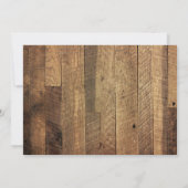 素朴な納屋の木のテーブルサインカード 5 x 7 招待状 (裏面)