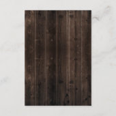 素朴な納屋の木のメイソンジャー ウェディング RSVP カード (裏面)