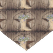 素朴な納屋の木のワイルドフラワーウェスタンカントリーカウボーイ テーブルクロス (アングル)